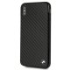BMW Signature Carbon dėklas iPhone XS Max telefonui, juodas