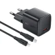 Acefast A118 C-L 30W GaN USB-C tinklo įkroviklis su Lightning laidu, juodas