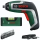 Akumuliatorinis suktuvas Bosch IXO 7 Level Set su gulsčiuku, 3.6 V, 2.0 Ah