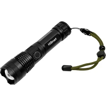 LED kišeninis žibintuvėlis 3000lm, IPX7, USB-C, juodas