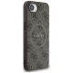 Guess 4G Ring Classic Logo MagSafe dėklas telefonui Apple iPhone 16e, rudas