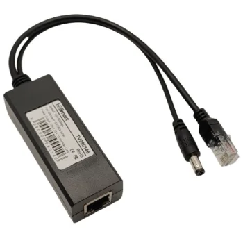 PoE šakotuvo laidas 100M 15.4W IEEE802.3af 12V DC
