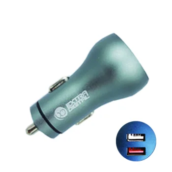 Extra Digital automobilinis įkroviklis 2x USB QC 3.0 30W 12-24V