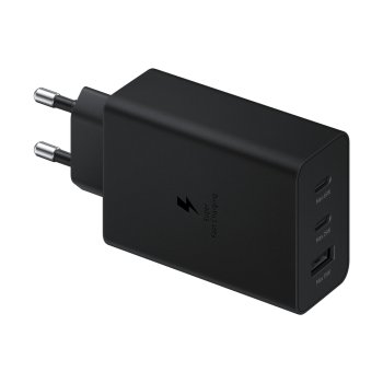 Samsung Trio 65W tinklo įkroviklis (2x USB-C, 1x USB-A), juodas