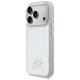 Karl Lagerfeld Croco KL Script Logo MagSafe dėklas iPhone 17 Pro, sidabrinis