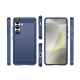 Silikoninis dėklas Carbon Case skirtas Samsung Galaxy S25 Edge, mėlynas