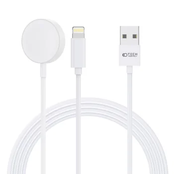 Tech-Protect UltraBoost 2in1 Magnetic Charger for Apple Watch & iPhone, White