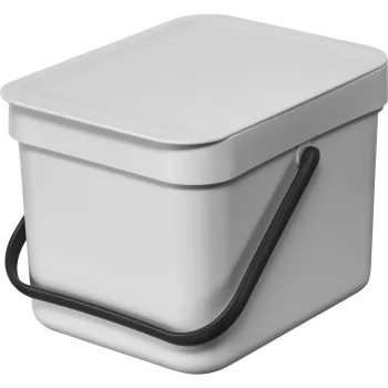 Šiukšliadėžė Brabantia Sort & Go 6 l, šviesiai pilka