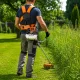 Reguliuojami dvigubi petnešos trimeriui ir krūmapjovei, oranžiniai