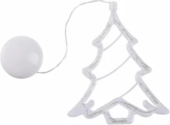 Kalėdinė LED lemputė Eglutė ZD169A su siurbtuku, 10 LED, šilta balta
