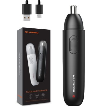 Nosies ir ausų plaukelių kirpiklis Maxgroom GT2220A USB-C, juodas
