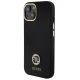 Guess Silicone Logo Strass 4G dėklas iPhone 15 / 14 / 13, juodas
