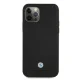BMW dėklas iPhone 12 / 12 Pro telefonui Leather Perforate, juodas
