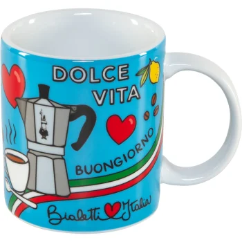 Porcelianinis puodelis Bialetti Ciao Italia, 300 ml