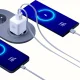 3mk Hyper GaN Charger 20W USB-C USB-A sieninis įkroviklis, baltas