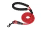 Rope Dog Leash with Foam Handle and Reflective Strip, 120 cm, Red