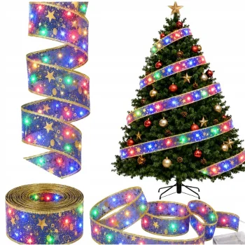 Kalėdinė LED juosta 4 m, 40 LED, vientisa/mirksinti, violetinė