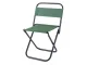 Folding Camping and Fishing Chair with Backrest, Green