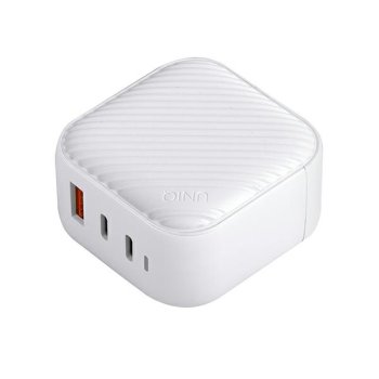 Uniq Verge Pro 66W GaN USB-C tinklo įkroviklis, baltas
