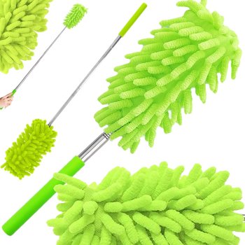 Telescopic Microfiber Duster 25-75cm Green