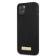 Guess Silicone Logo Plate MagSafe dėklas iPhone 13 6.1\" telefonui, juodas