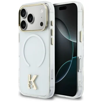 Karl Lagerfeld IML K Head Logo MagSafe dėklas Apple iPhone 17 Pro, permatomas