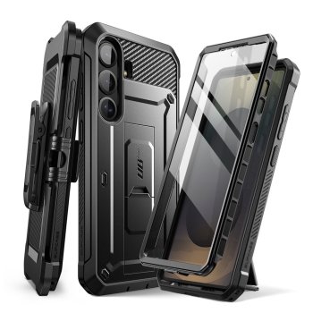 Supcase Unicorn Beetle Pro dėklas Samsung Galaxy S25 FE telefonui, juodas