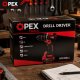 Akumuliatorinis smūginis gręžtuvas OPEX TOOLS OPX28011 21V 50Nm, 2x 3.0Ah