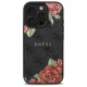 Guess dėklas iPhone 16 Pro Max telefonui 4G Flowers Print MagSafe, juodas
