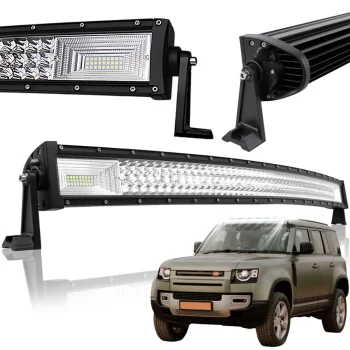 LED darbinis žibintas 132 cm 192+42 LED 675W 12V-24V IP68 Combo, juodas