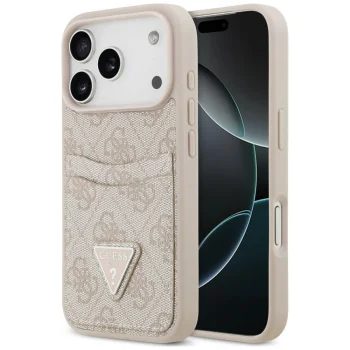 Guess 4G nauble Card Triange case for iPhone 18 Pro / 17 Pro, pink