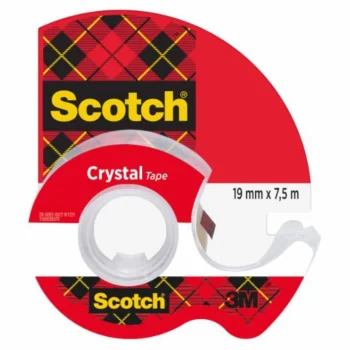 Lipni juosta Scotch Crystal su rankiniu dozatoriumi 19 mm x 7.5 m, skaidri