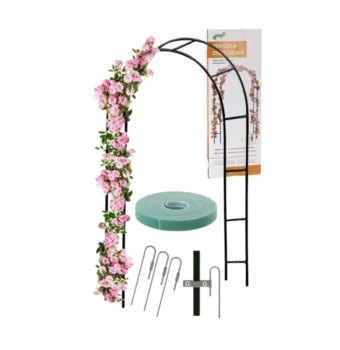 Metalinė sodo pergola - arka vijokliniams augalams, 240 cm, žalia