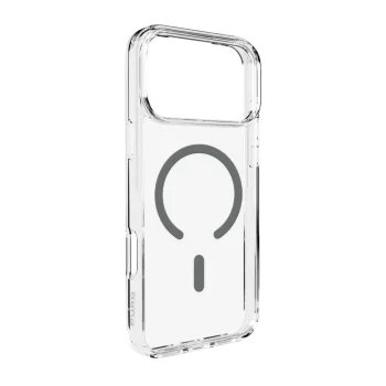 Puro Lite Mag dėklas, skirtas iPhone 17 Pro Max, skaidrus su pilku žiedu
