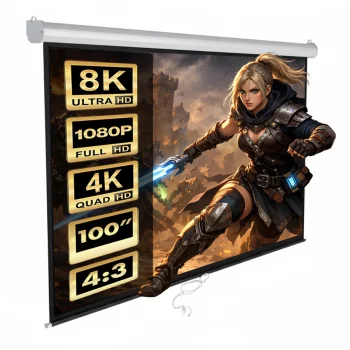 Projektoriaus ekranas Maclean MC-594, 100", 4:3, 200x150 cm, baltas