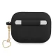 Guess Silicone Charm Heart AirPods Pro dėklas, juodas