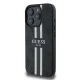 Guess dėklas iPhone 16 Pro Max telefonui 4G Printed Stripes MagSafe, juodas