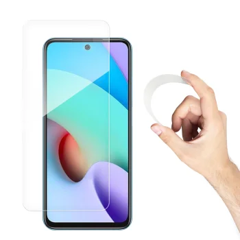 Hibridinis apsauginis stiklas Wozinsky Nano Flexi telefonui Xiaomi Redmi 10, 9H, 0.15 mm