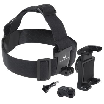 Maclean MC-825 Sports Head Mount for Phone and GoPro Cameras, Black