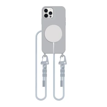 „Tech-Protect MagNecklace MagSafe“ dėklas „iPhone 12 / 12 Pro“, pilkas