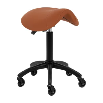 Hairdressing Saddle Stool Gabbiano D032, Brown