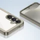Dėklas Samsung Galaxy S25 Edge Outer Space Case su lanksčiu rėmeliu, juodas, pusiau permatomas