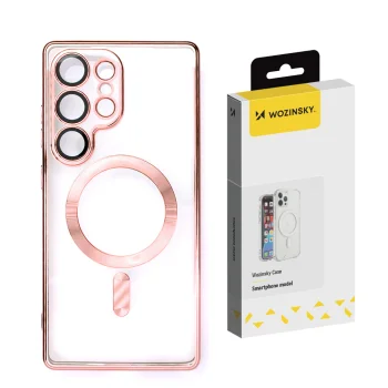 Wozinsky Electroplated Magsafe Case for Samsung Galaxy S25 - Pink