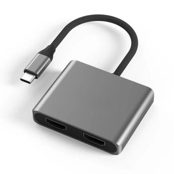 Extra Digital USB Type-C to 2x HDMI 4K Adapter, Gray