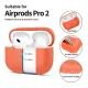 Ausinių dėklas Tech-Protect Silicone, skirtas Apple AirPods Pro 1 / 2, oranžinis
