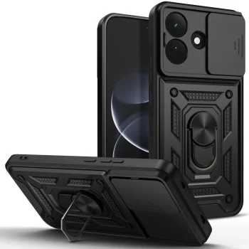 Dėklas Tech-Protect CamShield Pro telefonui Xiaomi Redmi Note 17 Pro 5G, juodas