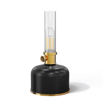Retro LED Lantern Forever Light FLR-25, Rechargeable Dimmable Table Lamp, black