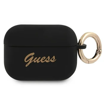 Guess Silicone Vintage Script Case for Apple AirPods Pro, Black