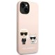 Karl Lagerfeld Silicone MagSafe dėklas iPhone 14 Plus, šviesiai rožinis