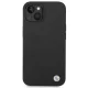 BMW Silicone Metal Logo dėklas iPhone 14 / 15 / 13 modeliams, juodas